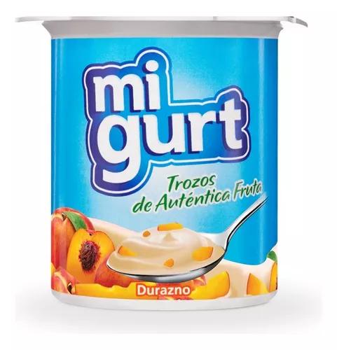 MIGURT YOGURT CON TROZOS DE DURAZNO 125G X 24 UNID