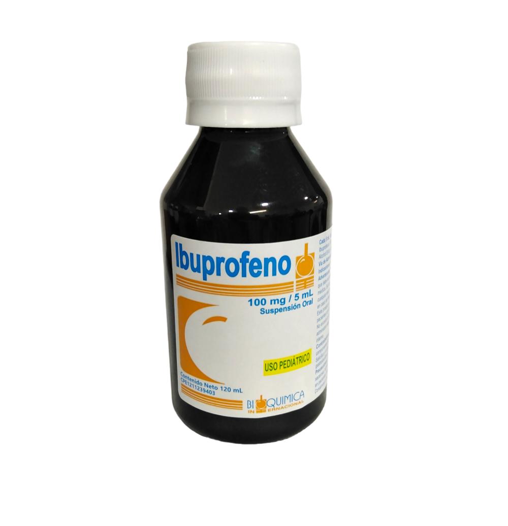 IBUPROFENO 100 MG/5 ML SUP PED 120 ML BRUGESIG