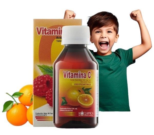 VITAMINA C (ACIDO ASCORBICO) 100MG/ML SOL ORAL PED 120 ML