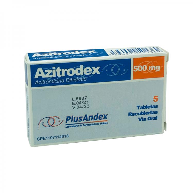 AZITRODEX AZITROMICINA 500 MG X 5 TAB REC