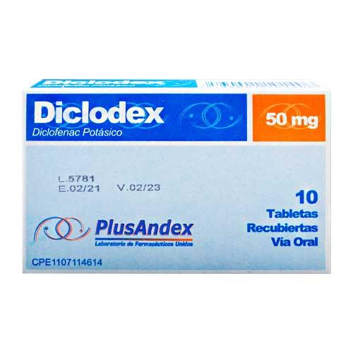 DICLODEX DICLOFENAC POTASICO 50 MG X 10 TAB REC (AFLAMAX)