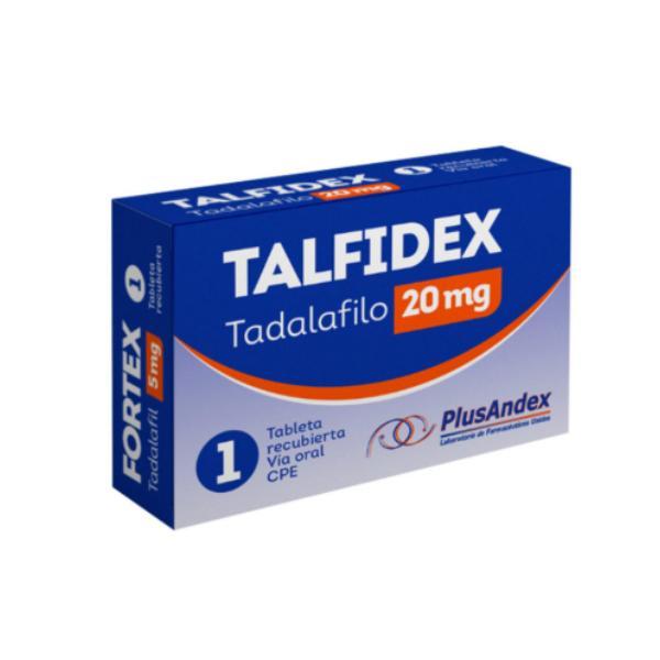 TALFIDEX 20 MG (TADALAFILO) X 1 TAB REC PLUSANDEX