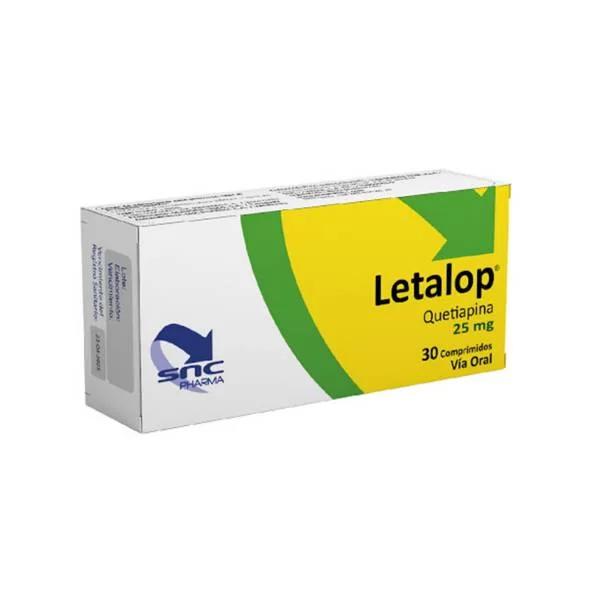 LETALOP QUETIAPINA 25MG X 30 COMP (EDAGAN/ QUETIAZIC/ SEROQUEL/ SERONOVA)