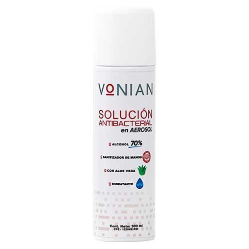 VONIAN AEROSOL ANTIBACTERIAL SIN FRAGANCIA (ALCOHOL) 300 ML 1X12