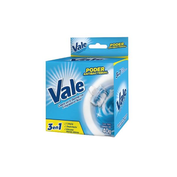 VALE CESTA PARA SANITARIO LIMPIADOR AZUL 40G 1X12