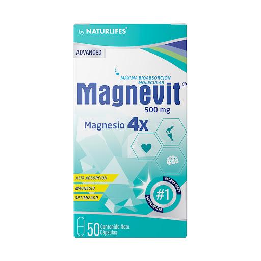 MAGNEVIT 4 CITRATO BISGLICINATO TREONATO MALATO DE MAGNESIO 500 MG X 50 CAPS