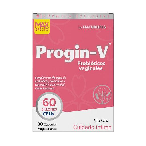 PROGIN-V 60 BILLONES CFUS 30 CAP VEGETARIANAS (PROBIOTICOS VAGINALES) BY NATURLIFES 
