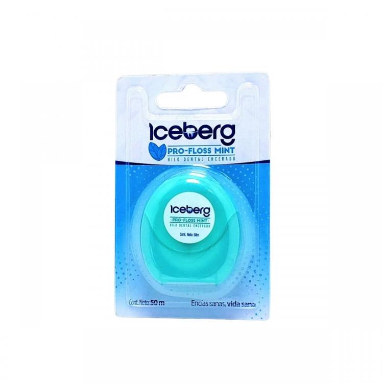 ICEBERG PRO-FLOSS HILO DENTAL ENCERADO X 50 MTS
