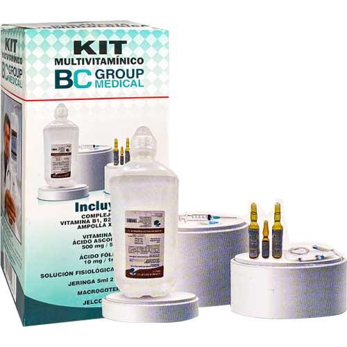 KIT MULTIVITAMINICO (AMP COMPLEJO B+ VITC+ACIDOB FOLICO+MACRO+JELCO+JERINGA)