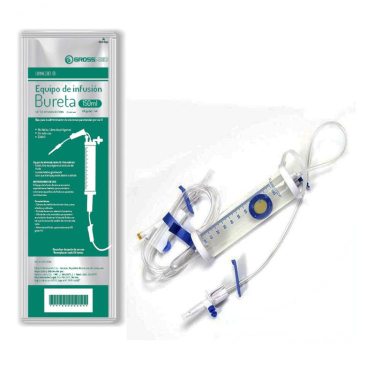 SET DE INFUSION BURETA 1 PUNTO Y 150 ML/60 GOTAS