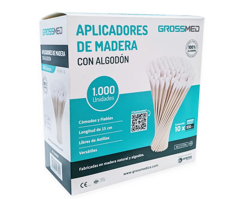 APLICADORES DE MADERA CON ALGODON X 100