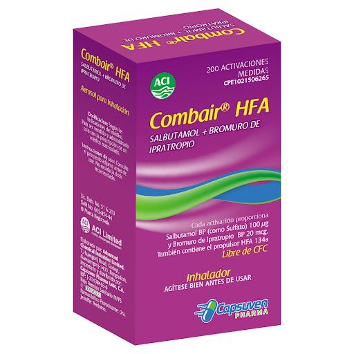 COMBAIR HFA SALBUTAMOL + BROMURO DE IPRATROPIO INHALADOR 