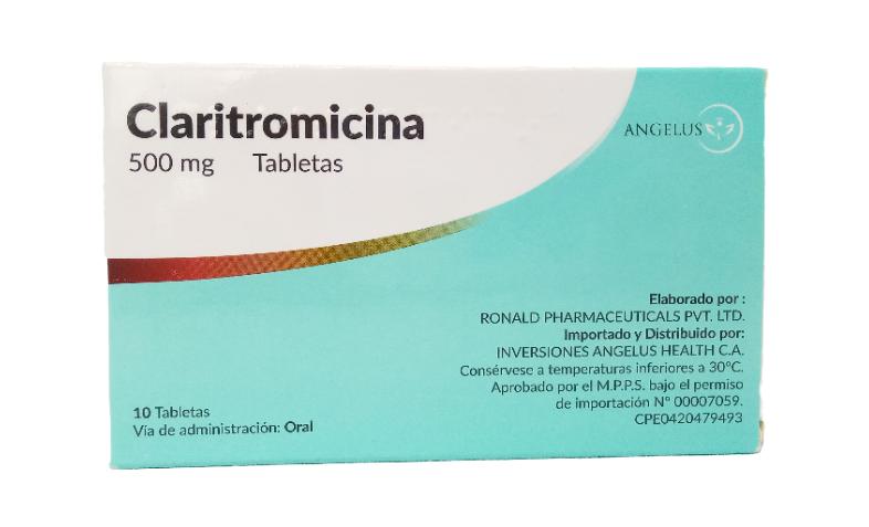 CLARITROMICINA 500 MG X 10 TAB REC (BINOCLAR/CLARIMIN/CLARITIC)