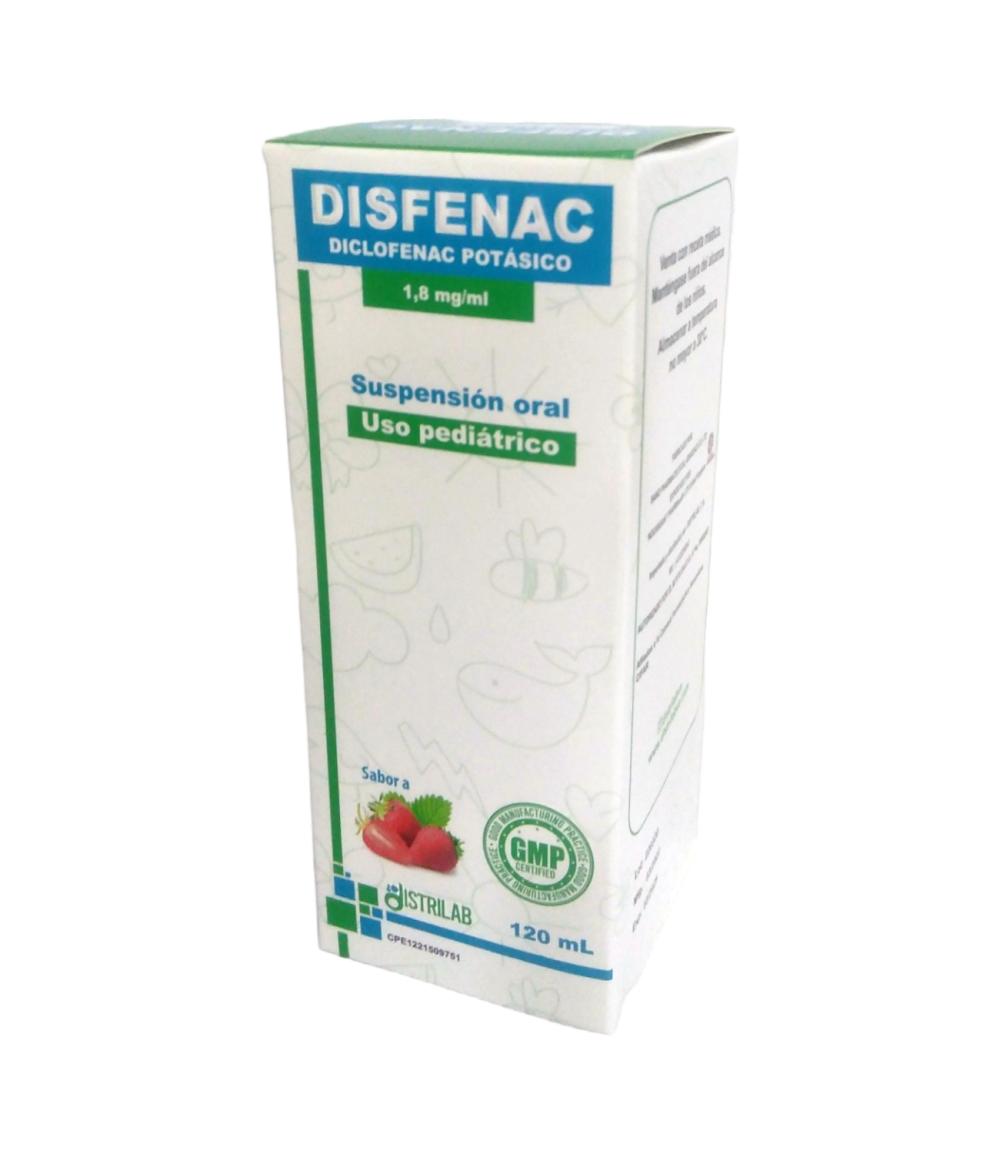 DISFENAC DICLOFENAC POTASICO SUSP PED 1.8MG/ML 120ML S/FRESA