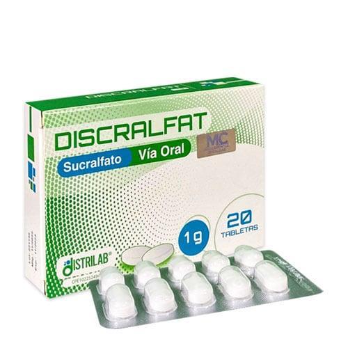 DISCRALFAT (SUCRALFATO) 1G 20TAB DISTRILAB