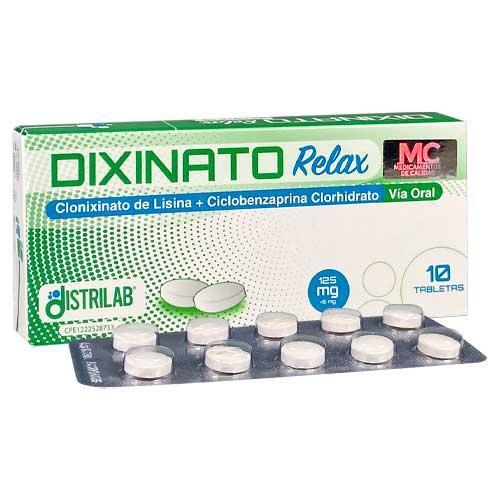 DIXINATO RELAX 125MG-5MG (DORIXINA FLEX) 10 TAB REC DISTRILAB