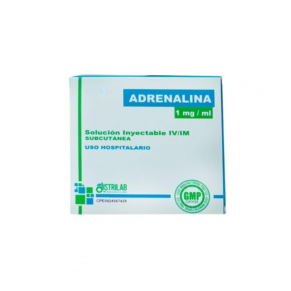 ADRENALINA 1MG/ML 3 AMPOLLAS DISTRILAB
