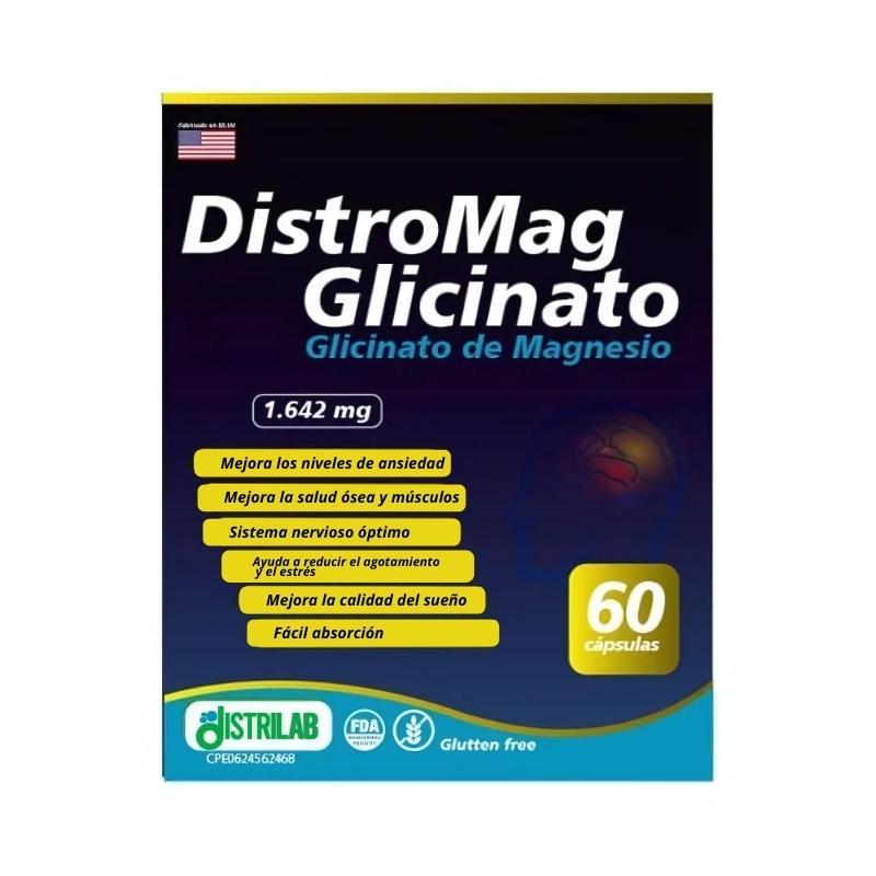 DISTROMAG GLICINATO 1.642MG (GLICINATO DE MAGNESIO) 60 CAPS DISTRILAB