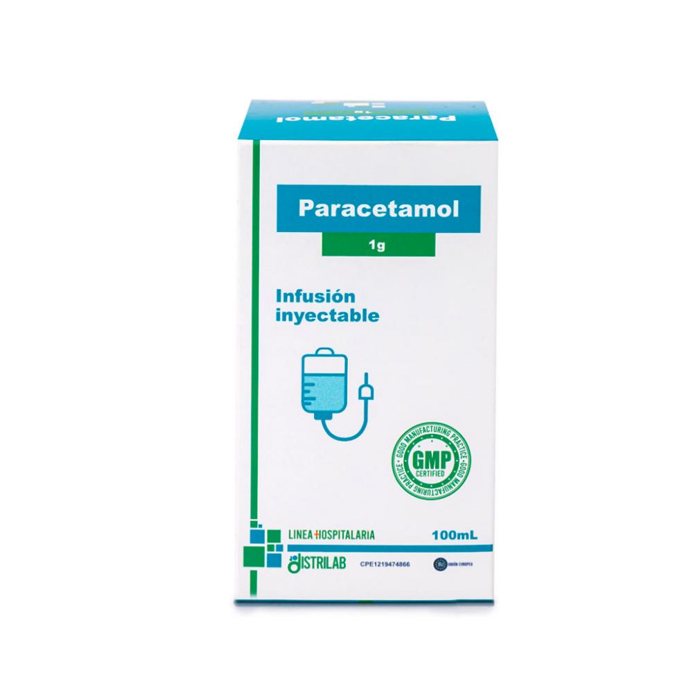 PARACETAMOL 1 G INFUSION INYECTABLE 100 ML 