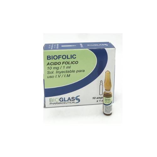 BIOFOLIC ACIDO FOLICO 10MG/ML X 1 AMP IV/IM 