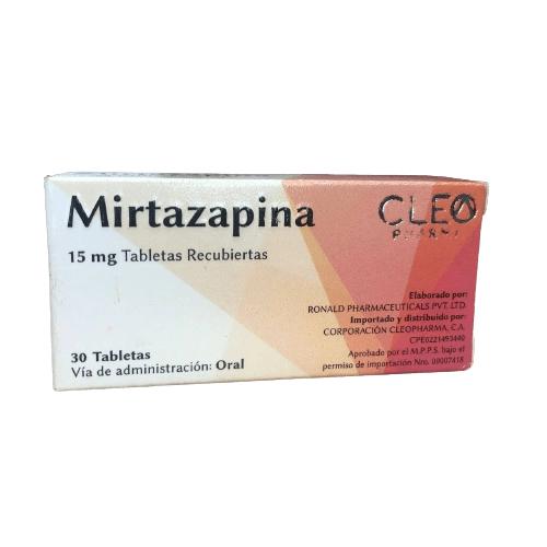 MIRTAZAPINA 15 MG X 30 TAB REC (COMENTER/MIRTAZAVAL/RAMERON)