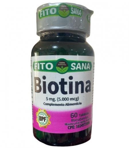BIOTINA 5MG (5000 MCG) X 60 TAB 