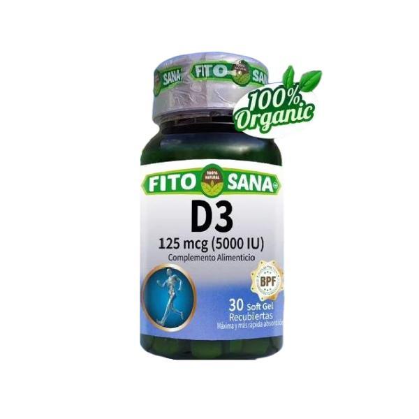 VITAMINA D3 125 MCG (5.000 UI) X 60 TAB REC FITOSANA