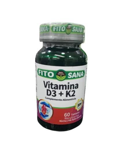 VITAMINA D3 + K2 (450 UI - 50 MCG) X 60 TAB REC FITOSANA