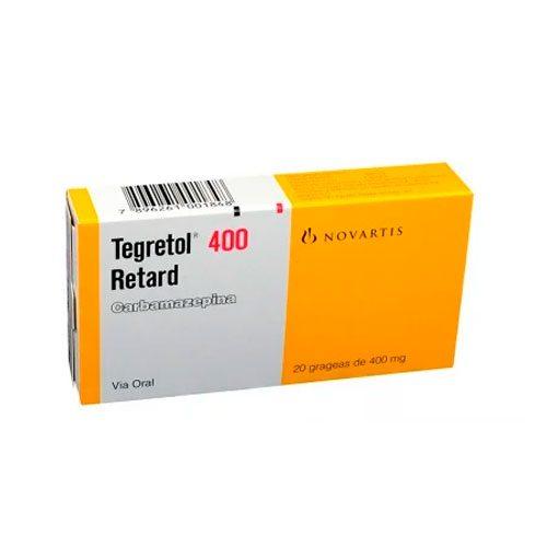 TEGRETOL CARBAMAZEPINA 400 MG X 20 GRAGEAS (GABOX)