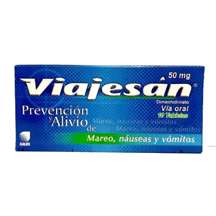 VIAJESAN DIMENHIDRINATO 50MG X 10 TAB 