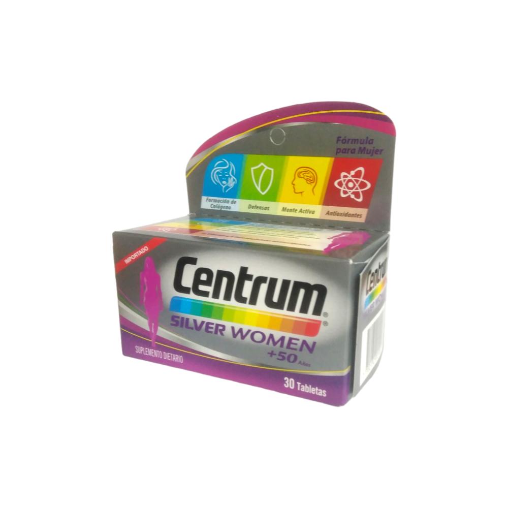 CENTRUM SILVER WOMEN + 50 AÑOS MULTIVITAMINICO Y MINERALES X 30 TAB