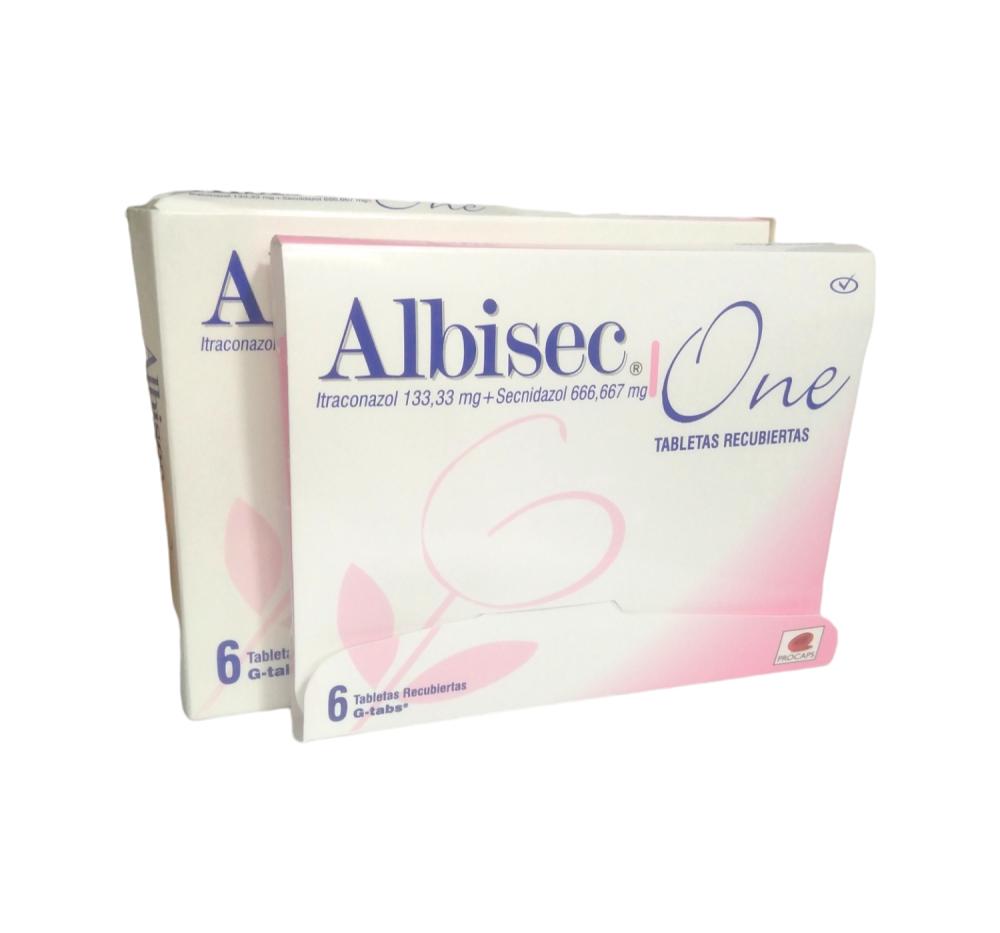 ALBISEC ONE SECNIDAZOL 666.667 MG + ITROCONAZOL 133,33 MG X 6 TAB REC