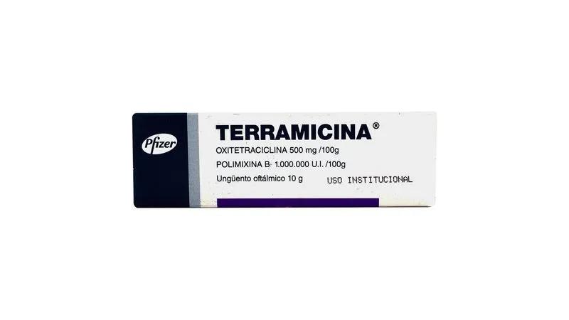 TERRAMICINA OXITETRACICLINA 500MG/100G + POLIMIXINA B 1.000.000 U.I 100G UNGTO OFTAL 10 G