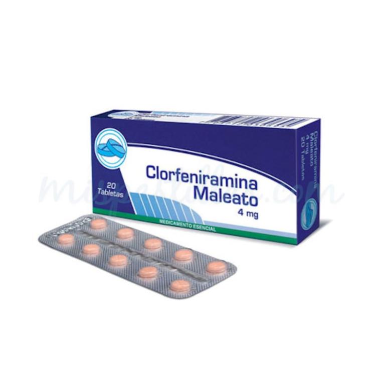 CLORFENIRAMINA MALEATO 4 MG X 20 TAB (CLOROTRIMETON)