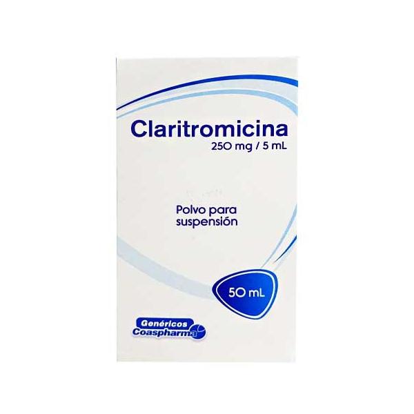 CLARITROMICINA 250MG/5ML POLVO SUSP ORAL PED 50 ML