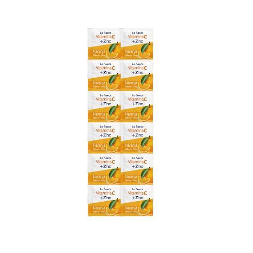 BLIST VITAMINA C 500 MG + ZINC 15 MG SABOR NARANJA