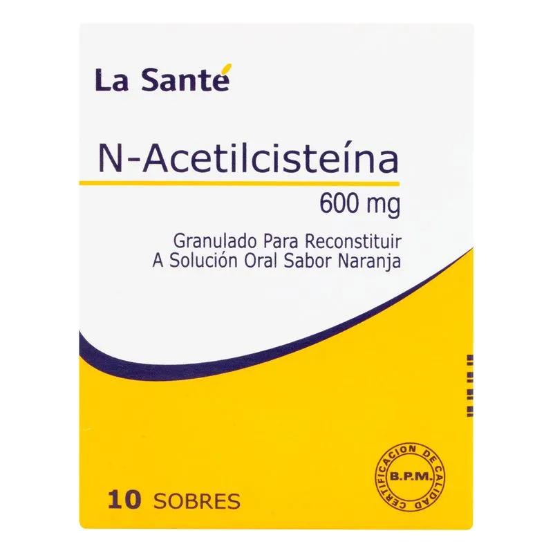 N-ACETILCISTEINA 600 MG SOBRE X 10 UNID (FLUIMUCIL/ ZIFLUVIS)