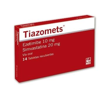 TIAZOMETS SIMVASTATINA-EZETIMIBA 20-10 MG X 14 TAB REC (LIPACOM)