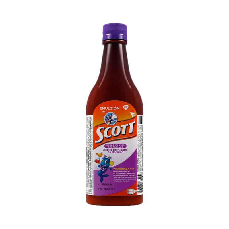 EMULSION DE SCOTT ACEITE HIGADO BACALAO SABOR FRUTAS TROPICAL 360 ML