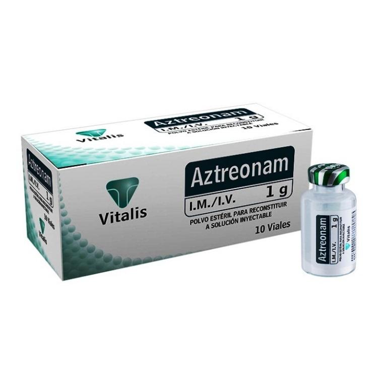 AZTREONAM 1G POLVO P SOL INYECT IM / IV X 1 AMP (AZACTAM)