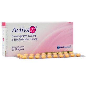 ACTIVA 21 LEVONORGESTREL 0.15MG ETINILESTRAIDOL 0.03MG X 21 GRAGEAS (MICROGYNON/ SINOVUL)