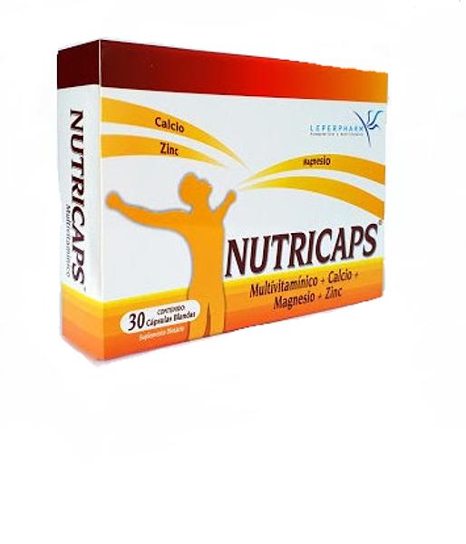 NUTRICAPS MULTIVITAMINICO+CALCIO+MAGNESIO+ZINC X 30 TAB