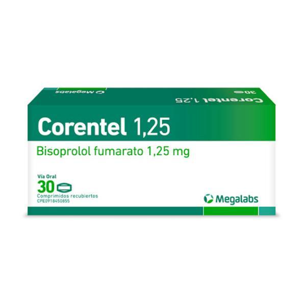 CORENTEL BISOPROLOL FUMARATO 1.25MG X 30 COM REC 