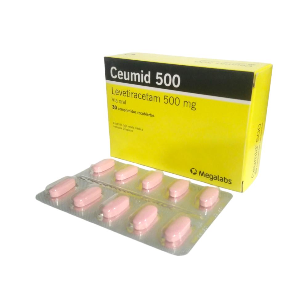 CEUMID LEVETIRACETAM 500 MG X 30 COMP REC (KEPPRA)