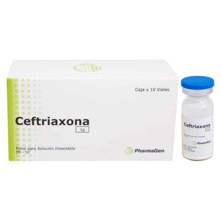 CEFTRIAXONA 1G POLVO P SOL INYECT IM / IV X 1 AMP