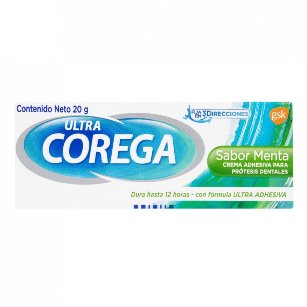 COREGA ULTRA CREMA ADHESIVA PARA PROTESIS DENTAL SABOR MENTA X 20 GR