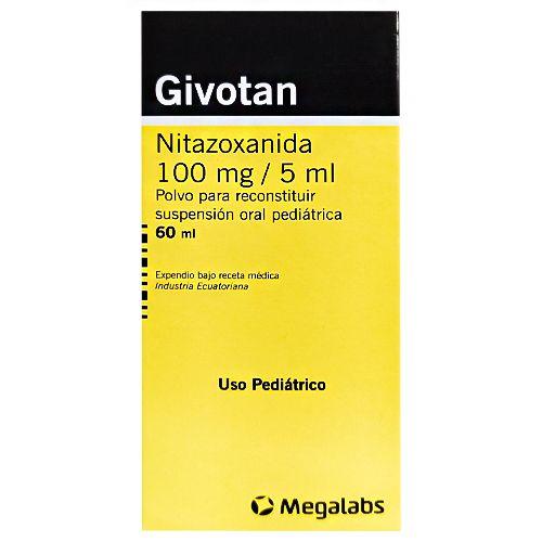 GIVOTAN NITAZOXANIDA P/SUSP 100MG/5ML X 60ML