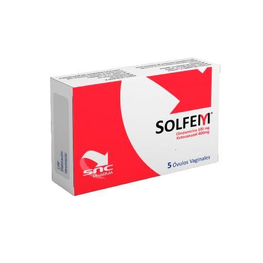 SOLFEM CLINDAMICINA 100MG-KETOCONAZOL 400MG X 5 OVULOS