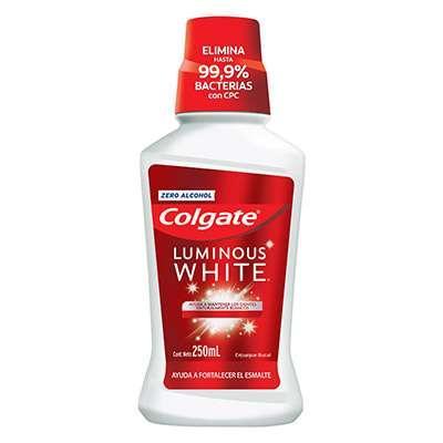 COLGATE ENJUAGUE BUCAL LUMINOUS WHITE 250 ML