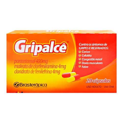 GRIPALCE PARACETA 400MG+CLORFENI 4MG+FENILEFRINA 4MG X 20 CAP